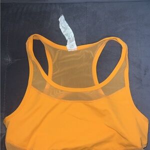 Fabletics Orange Mesh Sports Bra